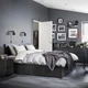 Ліжко з 2 ящиками IKEA MALM 140х200 см чорно-коричневе (191.762.59) - изображение 2