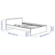 Ліжко IKEA GURSKEN 140x200 см Luroy світло-бежеве (194.086.69) - зображення 10