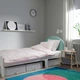 Ліжко розсувне IKEA SLAKT 80x200 см біле/сіро-бірюзове (194.876.33) - зображення 3