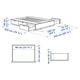 Ліжко з ящиками IKEA NORDLI 160х200 см антрацит (503.727.81) - зображення 6