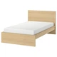 Ліжко IKEA MALM 120х200 см шпон біленого дуба (603.251.62) - изображение 1
