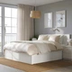 Ліжко з місцем для зберігання IKEA MALM 140х200 см біле (904.047.99) - изображение 3