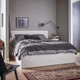 Ліжко з місцем для зберігання IKEA MALM 140х200 см біле (904.047.99) - изображение 5