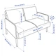 Диван 2-місний IKEA GLOSTAD Knisa темно-сірий (504.890.12) - изображение 9
