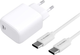 Мережевий зарядний пристрій GoGEN ACHPD 120 1 x USB-C 20 W White (GOG-ACHPD120CW) - зображення 1