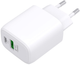 Мережевий зарядний пристрій GoGEN ACHPDQ 220 1 x USB-C 20 W + 1 x USB-A 18 W White (GOG-ACHPDQ220W) - зображення 3