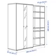 Шафа IKEA VIHALS біла 200х57х200 см (594.421.95) - зображення 4