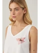 Женский домашний комплект пижама с шортамии майкой Ellen Blossoms LPK 4570/20/01 с M персиковый с шампанью - изображение 2