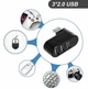 Мини-хаб USB 2.0 с 3 портами USB-A, переходник с поворотным штекером и функцией OTG, черный (87076720) - изображение 3