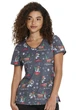 Топ медичний жіночий принт новорічний Dickies Prints DK852 SGDM XS - изображение 1
