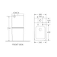 Унитаз-компакт Mixxus Premium Quadro-0401-R 610x365x825mm, система смыва RIMLESS (MP6457) kr - изображение 3