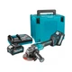 Акумуляторна кутова безщіткова шліфмашина Makita GA008GM201 XGT 40V MAX 125мм + 2 АКБ 4 Ah + З/П + кейс MakPac болгарка шліфмашинка КШМ (4209) - зображення 1