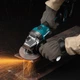 Акумуляторна кутова безщіткова шліфмашина Makita GA008GM201 XGT 40V MAX 125мм + 2 АКБ 4 Ah + З/П + кейс MakPac болгарка шліфмашинка КШМ (4209) - зображення 15