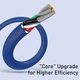Кабель Baseus Crystal Shine Series Fast Charging Data Cable USB to iP 2.4 A 2 m Blue (CAJY000103) - зображення 4