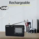 Радиоприемник XHDATA с аккумулятором Радио FM MW SW / TF карта / mp3-плеєр Black - изображение 6