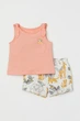 Костюм (майка и шорты) для девочки H&M 0932434-001 080 см (12-18 months) Комбинированный - изображение 1