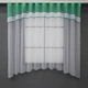 Кухонная гардина VR-Textil № 036к арка белый с бирюзовым 270х170 см (52-0924) - изображение 1