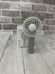 Портативний акумуляторний USB міні вентилятор зы складною ручною Mini Fan XL 2328 із вушками зелений - зображення 1