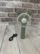 Портативний акумуляторний USB міні вентилятор зы складною ручною Mini Fan XL 2328 із вушками зелений - зображення 6