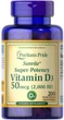 Витамин Д3 Puritan's Pride Vitamin D3 2000 IU 200 гел капс - изображение 1