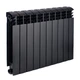 Биметаллический радиатор отопления KOER KR.100BI-500 Ultra Black 570x80 мм боковое подключение секционный KR5132 (продажа от 10шт) - изображение 1