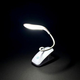 Led лампа настольная на прищепке с аккумулятором и USB высота 27см, 14 светодиодов 3 режима свечения, белая - изображение 4