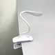 Led лампа настольная на прищепке с аккумулятором и USB высота 27см, 14 светодиодов 3 режима свечения, белая - изображение 6