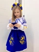Костюм вишиванка для дівчинки Ластівки синій 122 - изображение 2