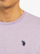 Футболка хлопковая длинная мужская U.S.Polo Assn 113904-0400A(LILAC HEATHER) XL Лиловая (786660622300) - зображення 3