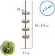 Teleskopowa półka pod prysznic Wenko Dolcedo czarna 4 poziomy (59431) - obraz 2
