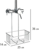 Półka łazienkowa Wenko Caddy Milo zawieszana na baterii prysznicowej srebrna (4008838255216) - obraz 10