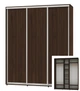 Шафа-купе тридверна Алекса 180*45*240 Горіх селект кам'яний 3 двері ДСП ШК-04 - зображення 1