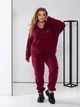 Женский спортивный костюм утепленый c нашивками Fashion 46/48 марсала - изображение 2
