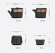 Чайний набір китайський Gongfu Tea Set для чайної церемонії на 9 предметів, дорожній, Чорний, чайний сервіз - зображення 4