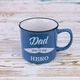 Кружка для папы Папа ты мой герой - Dad you're my hero 400 мл 12738 (голубой) - изображение 1