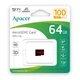 Карта пам'яті microSDXC (UHS-1) Apacer 64Gb class 10 V10 A1 R100MB/s (AP64GMCSX10UB-RA) - изображение 2