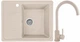 Мийка кухонна, гранітна, прямокутна Valetti 28L 620x500x210мм Бежева + змішувач - зображення 1