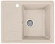 Мийка кухонна, гранітна, прямокутна Valetti 28L 620x500x210мм Бежева + змішувач - зображення 2