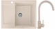 Мойка кухонная, прямоугольная, композитная Valetti 26L 62х50см Бежевая + смеситель - изображение 1
