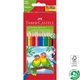 Олівці кольорові Faber-Castell тригранні 12 кольорів - зображення 1
