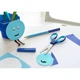 Ножиці дитячі Faber-Castell School Scissors для правшів та шульг, з ковпачком для леза, сині - зображення 5