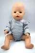 Боди серый с крылышками - одежда для пупса Baby Born 40 - 44 см - изображение 3