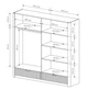 Шкаф платяной Perfect Home Ланте / Lante 4D2S/213 4-дверный с зеркалом и черными ручами Беж - изображение 6
