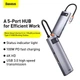 Хаб Baseus 5в1 Type-C to (3*USB3.0 + 4K HD + Type-C) адаптер Metal Gleam (CAHUB-CX0G) - зображення 3