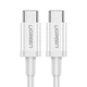 Кабель UGREEN US264 USB-C to USB-C 60W QC4.0 PD3.0 3A 0.5m White (60517) - зображення 3
