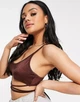 Топ без пуш-апа на завязках Asos Коричневый (10155 M/44) - изображение 3