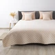 Покривало ТЕП "VELOUR" 150*210 см Персиковий/Ромб круглий - зображення 1