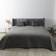 Покрывало ТЭП "VELOUR" 220*240 см серый/ромб круглый - изображение 2