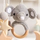Деревянное подвесное украшение / мобиль Baby Elephant для детской кроватки со слоником и облачками, серый (87148208) - изображение 4