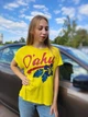 Футболка с надписью Zara Желтая (9981 L/30) - изображение 1